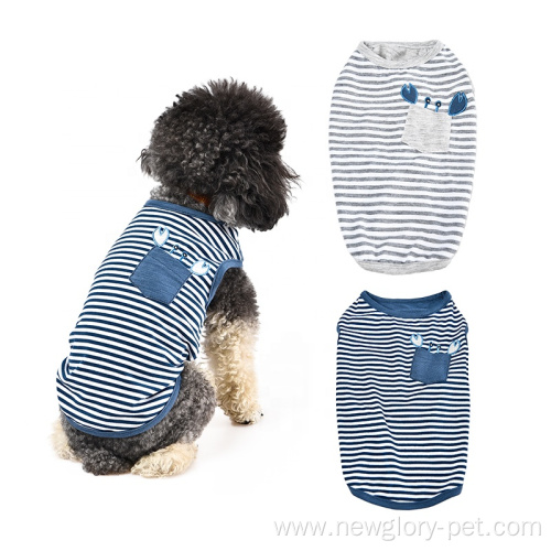 Ocean Style Knitted Fabric Striped Pet Apparel